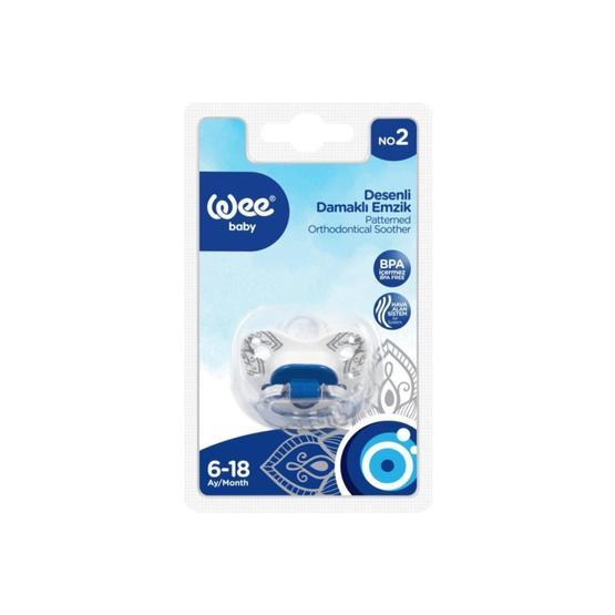 Wee Baby Klasik Nazar Boncuğu Desenli No:2 Damaklı Emzik