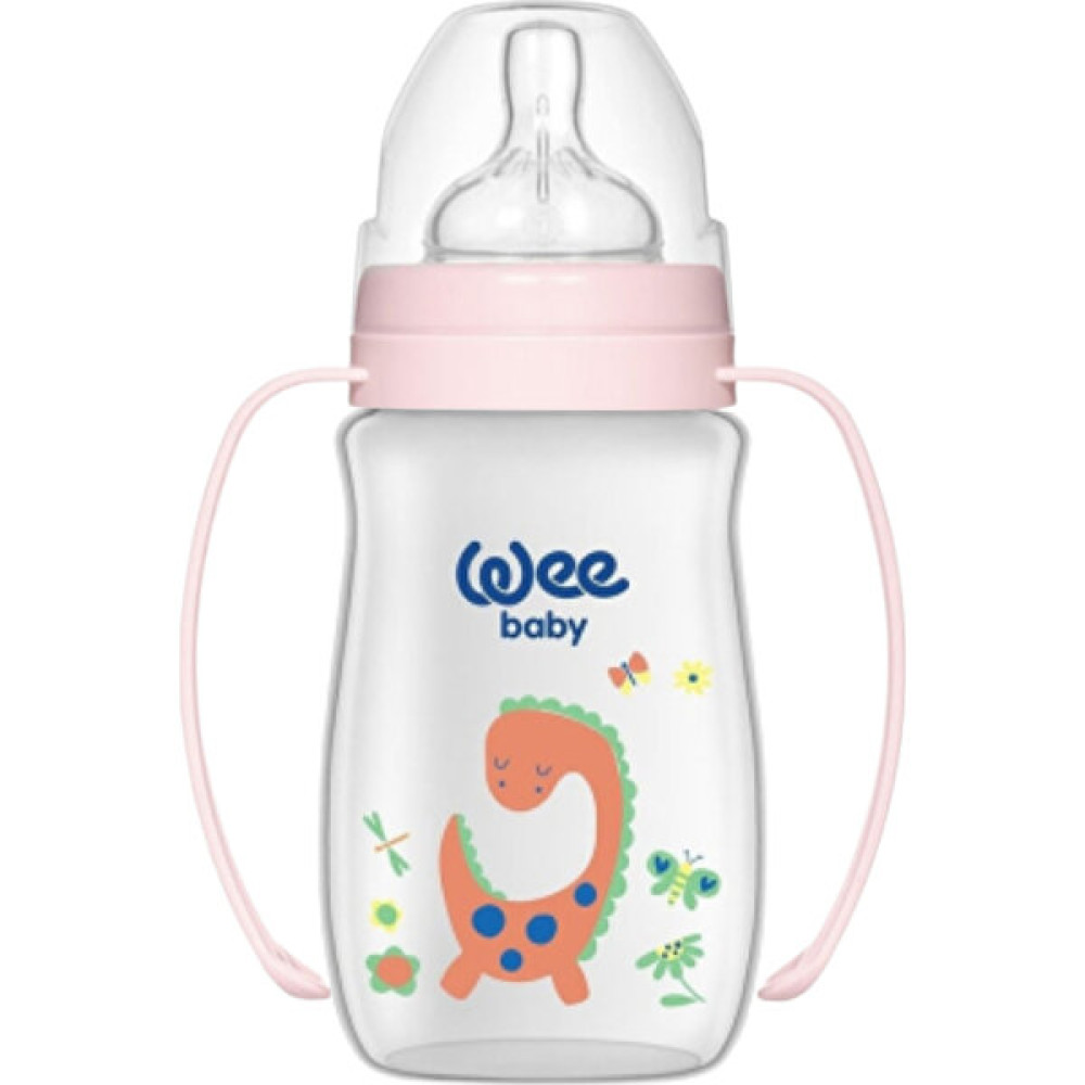 Wee Baby Klasik Plus Geniş Ağızlı Kulplu Pp Biberon 250 ml Pembe - Açık Pembe Biberon Fiyatı