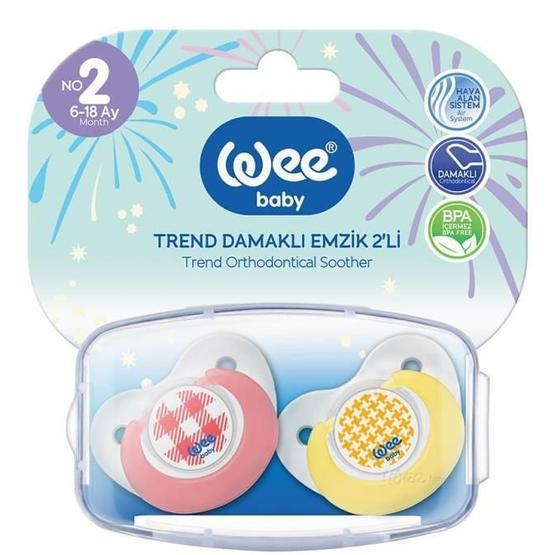 Wee Baby No:2 Trend Damaklı 2'li Emzik