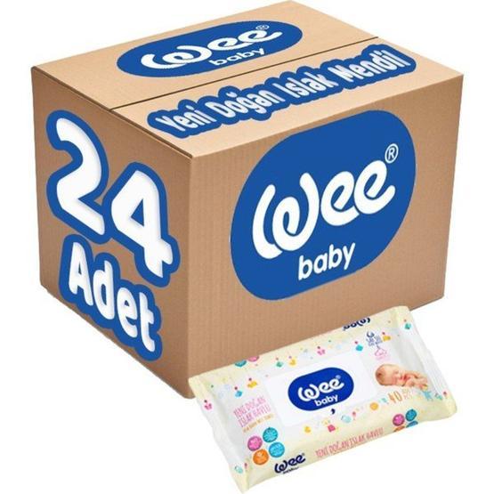 Wee Baby Yeni Doğan Pamuklu 24'lü Toplam 960 Yaprak Islak Mendil Seti