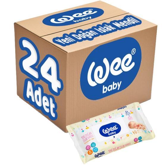 Wee Baby Yeni Doğan Pamuklu 24'lü Toplam 960 Yaprak Islak Mendil Seti
