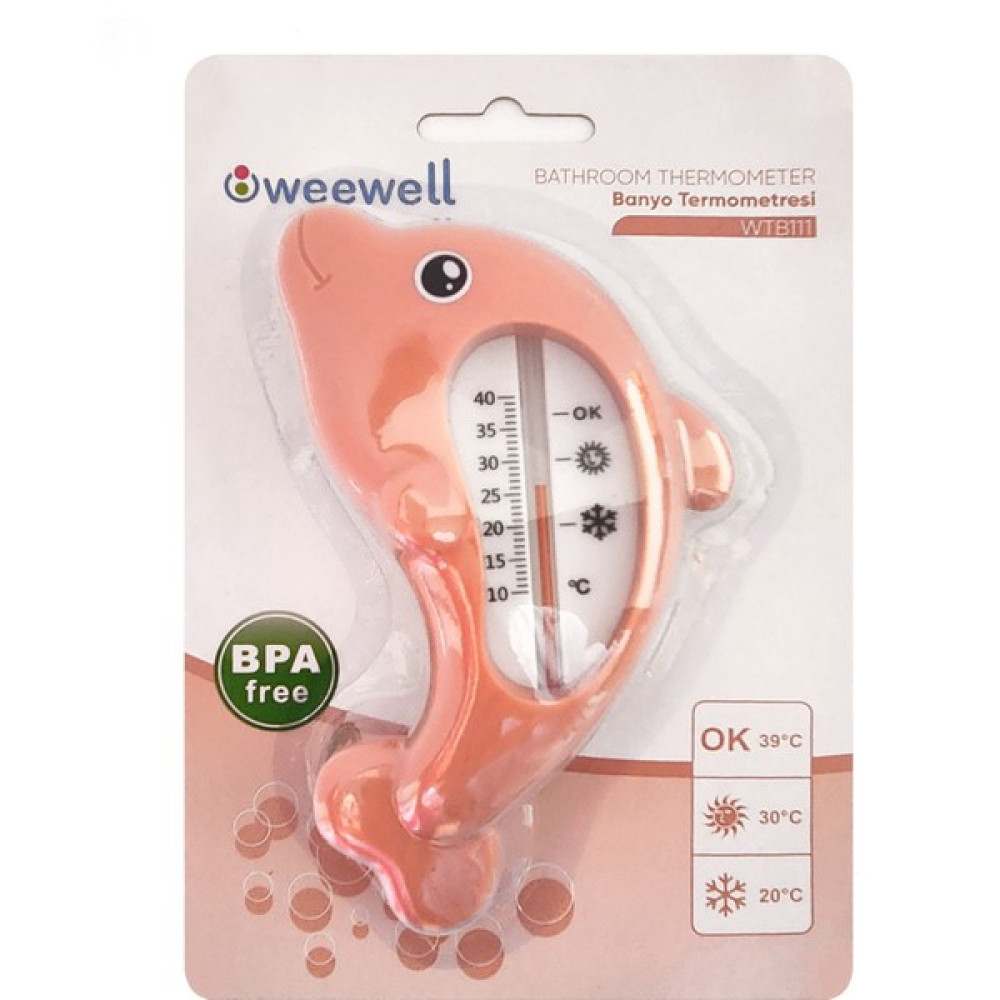 Weewell WTB111 Banyo Termometresi Somon - Turuncu Bebek Banyo Termometresi Fiyatı