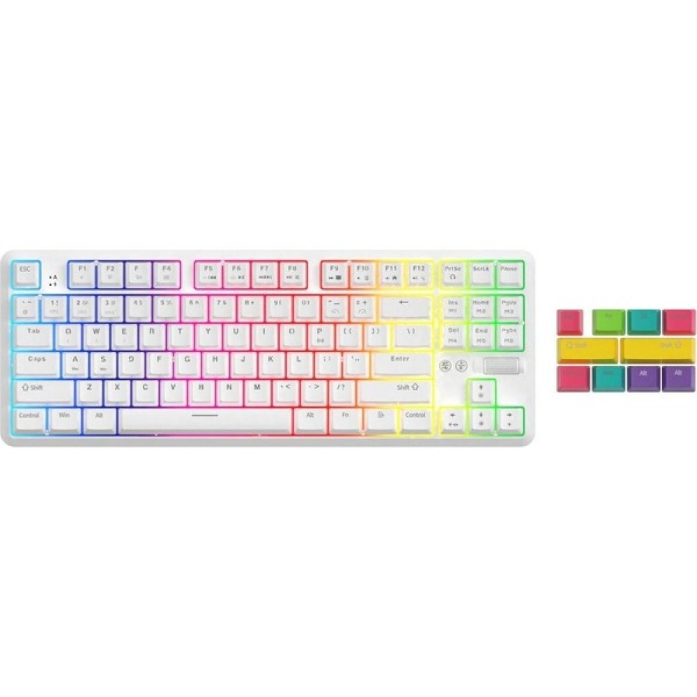 Weichuang Bestnify Ajazz K870T Bluetooth Type-C Type-C Rgb Mekanik Klavye 87 Tuşlar/kazanma Siyah Anahtarlar (Yurt Dışından) - Beyaz - Siyah Oyuncu Klavyesi Fiyatı