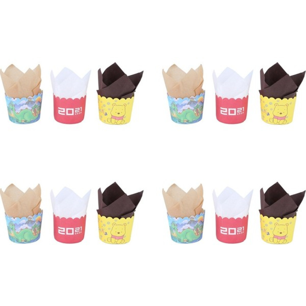 Weichuang Decisive 800 Adet Lale Cupcake Pişirme Bardak, Muffin Pişirme Gömlekleri Tutucular, Rustik Cupcake Sarıcı, Kahverengi, Beyaz ve Doğa Reng... Kek Kalıpları Fiyatı
