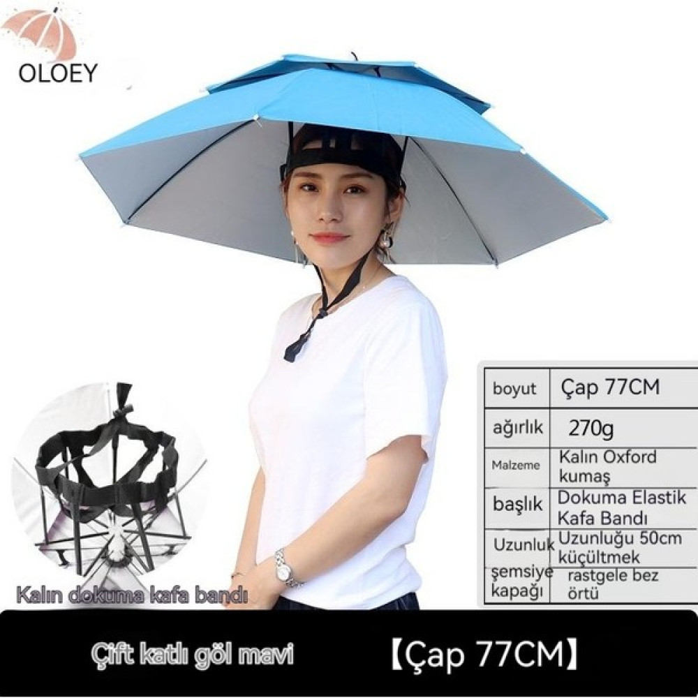 Weichuang Oloey Şemsiye Şapka Açık Balıkçılık Şemsiye Güneş Şapkası Çay Toplama Şapka Bambu Şapka Şemsiye Katlanır Büyük Baş Giyen Şemsiye Şapka (Y... Şemsiyeler Fiyatı