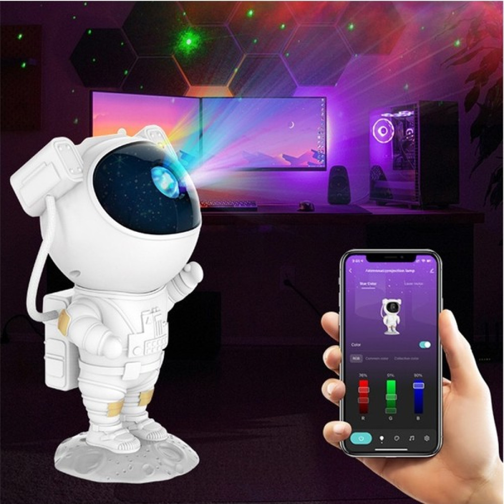 Weichuang Ruichihu Astronot Bluetooth Yıldız Projektör Işığı Gece Işığı - Siyah (Yurt Dışından) - Beyaz Gece Lambası Fiyatı