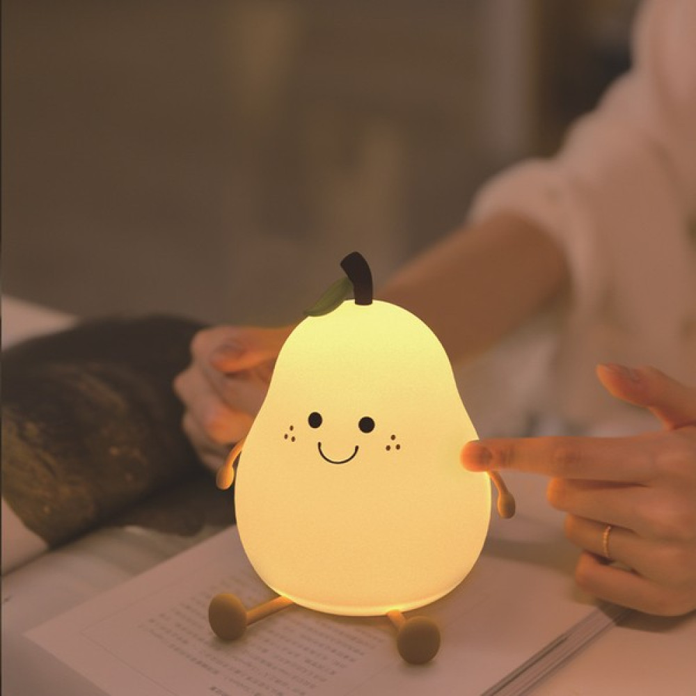 Weichuang Sudo Yedi Renk Ayırt Etmez Armut Gece Lambası Süsler Emzirme Ortam Işığı Arkadaşı Uyku Yaratıcı Hediye Pat Işığı (Yurt Dışından) - Beyaz Gece Lambası Fiyatı