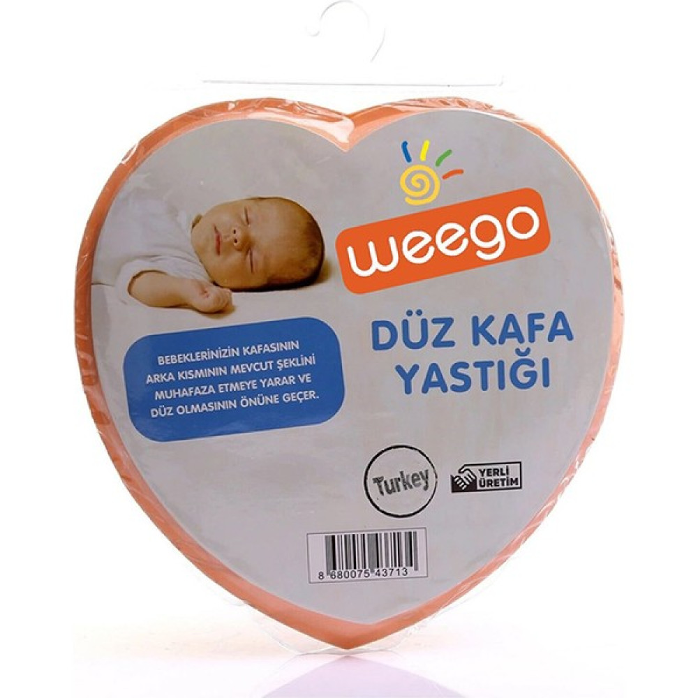 Weigo Düz Kafa Yastığı Bebek Kafa Şekillendirici Yastık Pediatri Uzmanlarının Öneris - Pembe Bebek Yastığı-Kılıfı Fiyatı