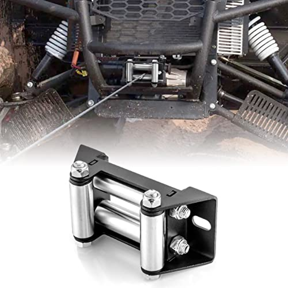 WeiSen 4 7/8" (124 MM) 4-Way Winch Roller Fairlead Bolt Centers fit 2000-3500 LBs ATV/UTV Winch