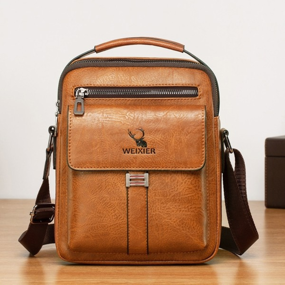 Weixier 8683 Retro Erkek Iş Çapraz Çanta (Yurt Dışından) - Açık Kahverengi Oto Boyaları Fiyatı