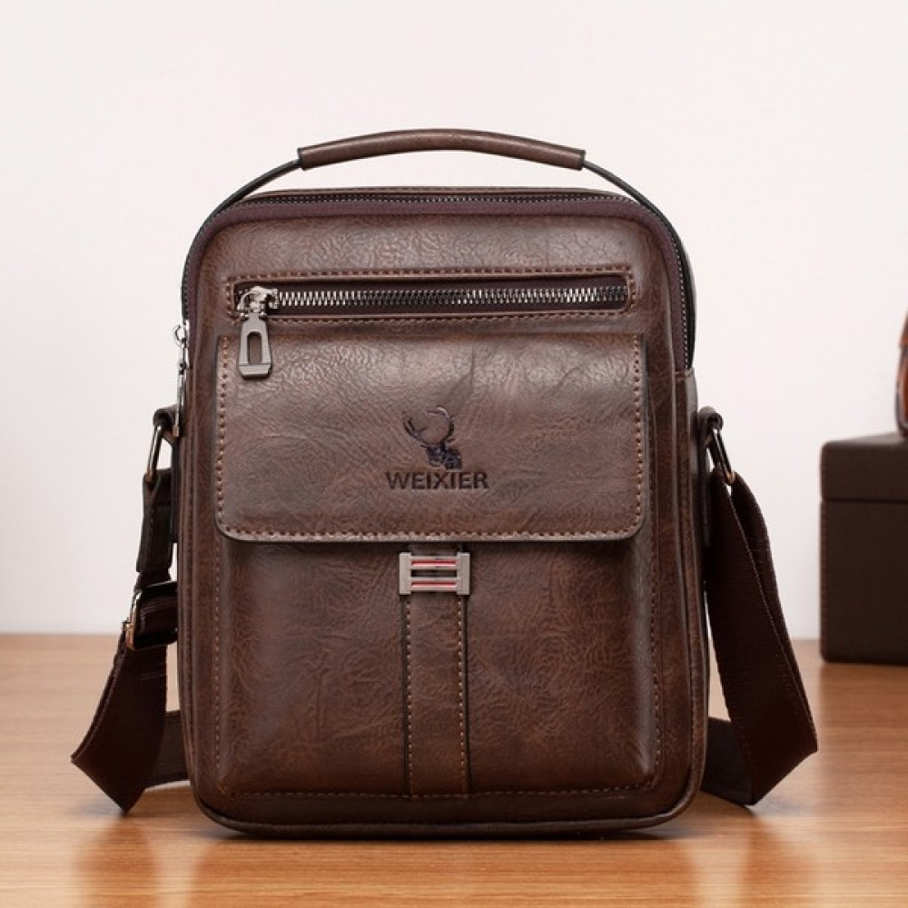 Weixier 8683 Retro Erkek Iş Çapraz Çanta (Yurt Dışından) - Koyu Kahverengi Oto Boyaları Fiyatı