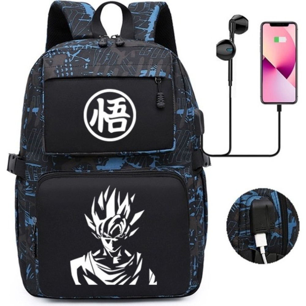 Weiyang Okul Sırt Çantaları Öğrenciler Aydınlık USB Şarjı Goku Siyah (Yurt Dışından) - Açık Mavi Oto Boyaları Fiyatı