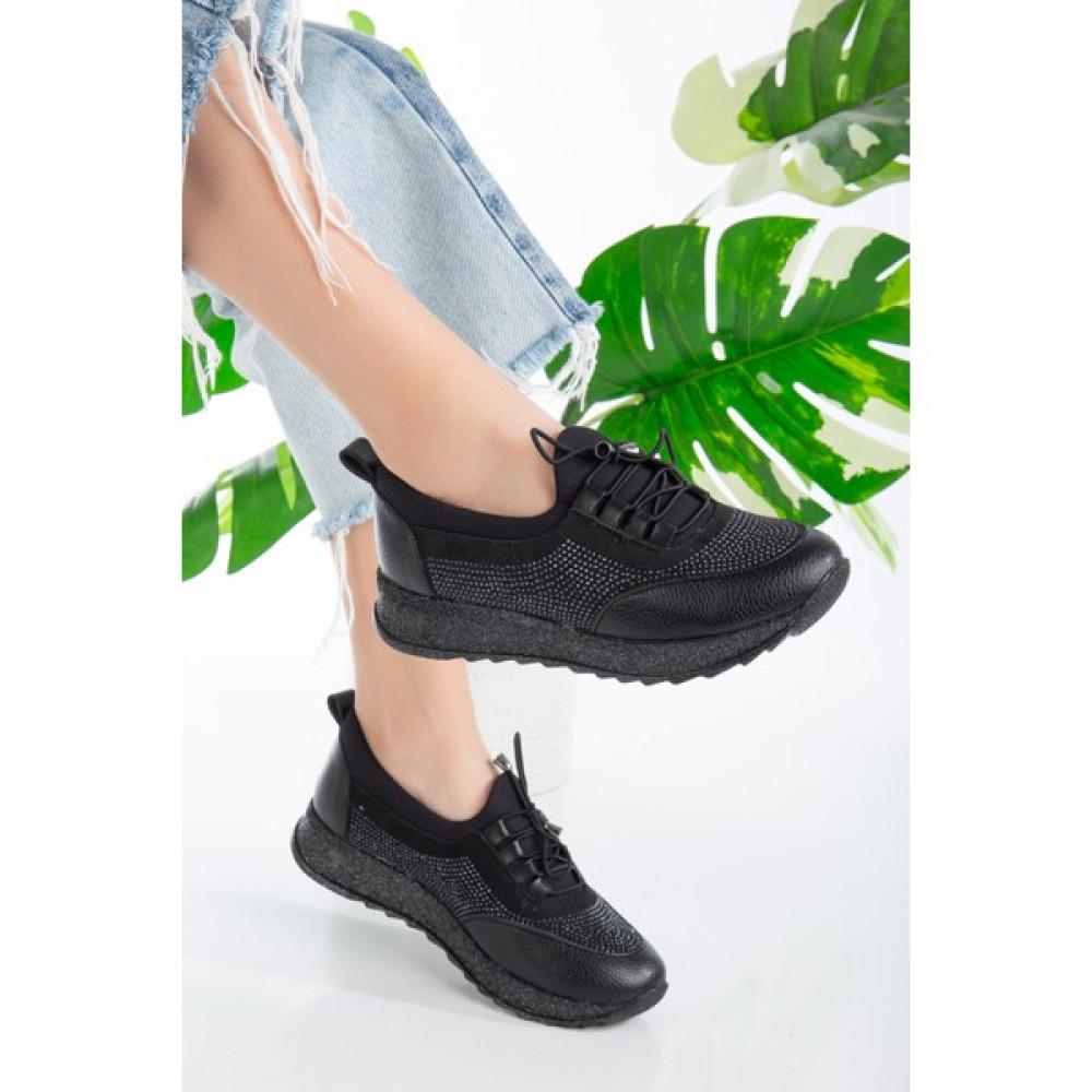 Welasca Kadın Siyah Gri Gümüş Ortopedik Oxford loafer Günlük Klasik Spor Sneaker Yürüyüş Ayakkabı Kadın Günlük Ayakkabıları Fiyatı