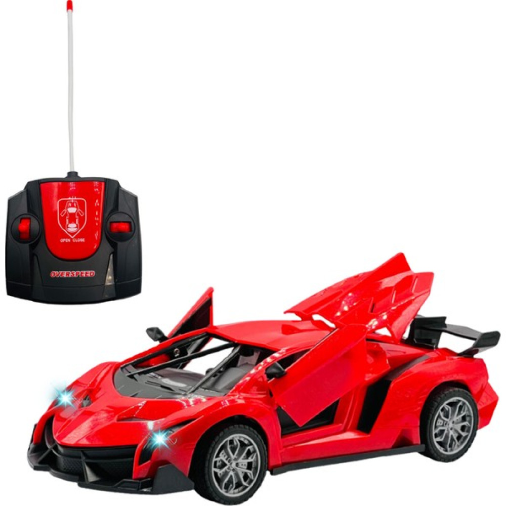 Welcomein Oyuncak Uzaktan Kumandalı Şarjlı Kapıları ve Bagajı Açılan 24 cm Drift Spor Arabası Işıklı 1:18 - Kırmızı Oyuncak Araç Fiyatı