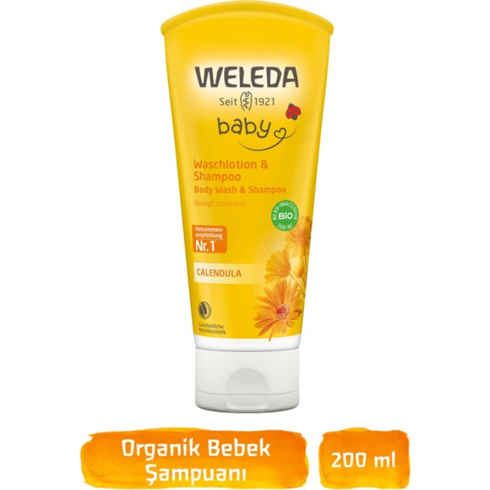 Weleda Calendula Organik Saç ve Vücut Şampuanı 200ML - Şeffaf Bebek Şampuanı Fiyatı