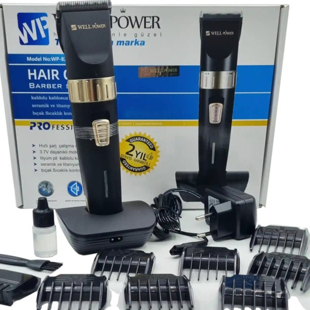 Well Power 8200 Salon Tipi Professional Saç Sakal Tıraş Makinesi Erkek Tıraş Ürünleri Fiyatı