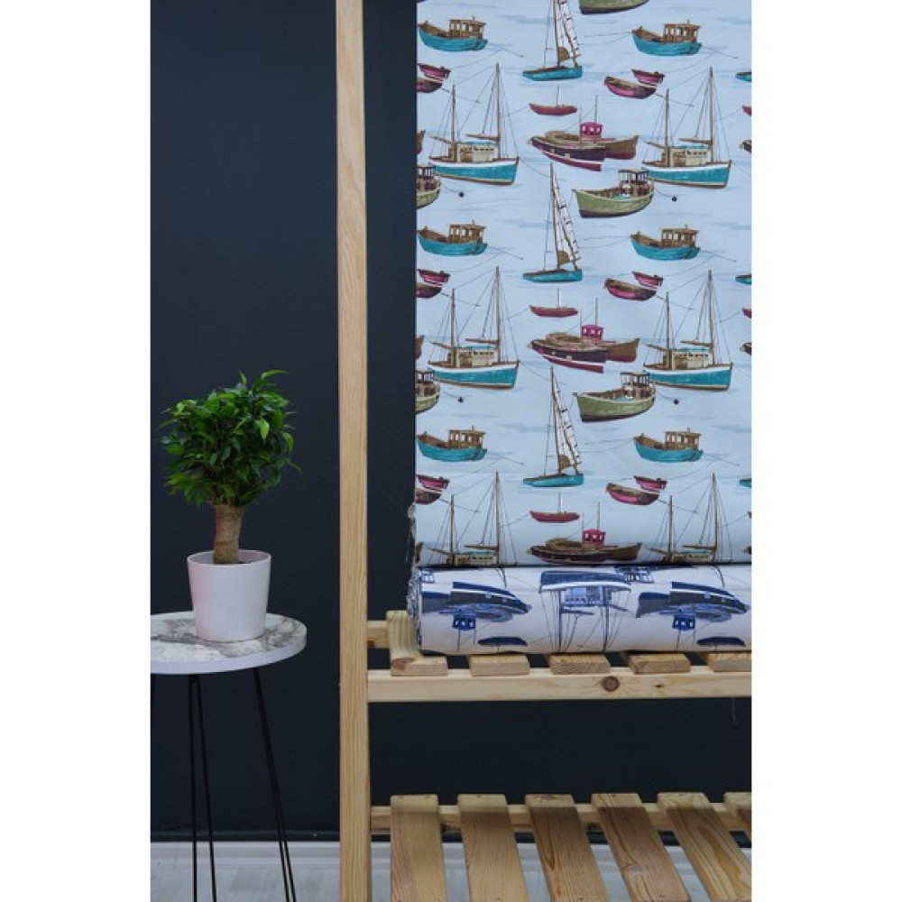 Wella Home Tekne Desenli Panama Duck Bezi Keten Kumaş - 180 cm - 1 m - Petrol - Yeşil Kumaşlar Fiyatı