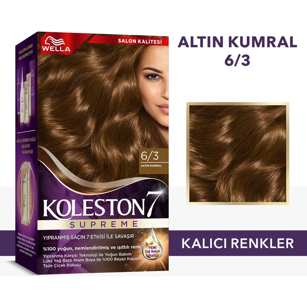 Wella Koleston Koleston Supreme Kit 6/3 Altın Kumral Krem Saç Boyası Yıpranma Karşıtı Etki Saç Boyası Fiyatı