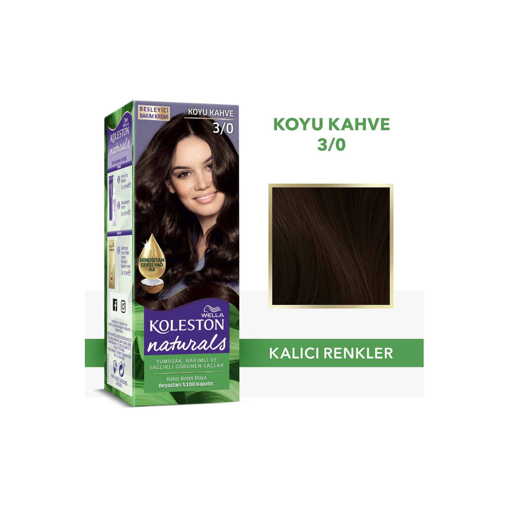 Wella Koleston Naturals Saç Boyası 3/0 Koyu Kahve Saç Boyası Fiyatı