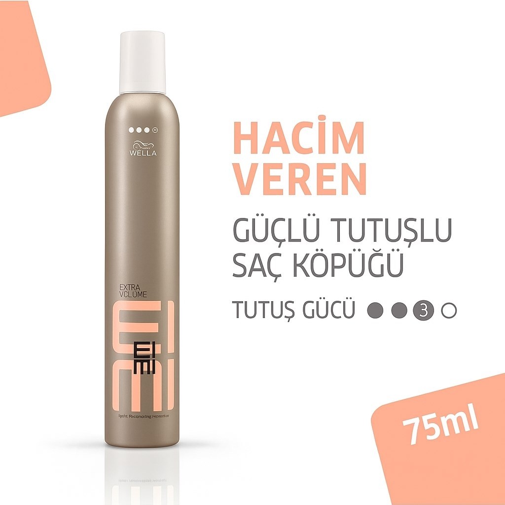 Wella Professionals Wella Eimi Extra Volume Volumizing Mousse Ekstra Hacim Veren Saç Köpüğü 75ML - açık Diğer Fiyatı