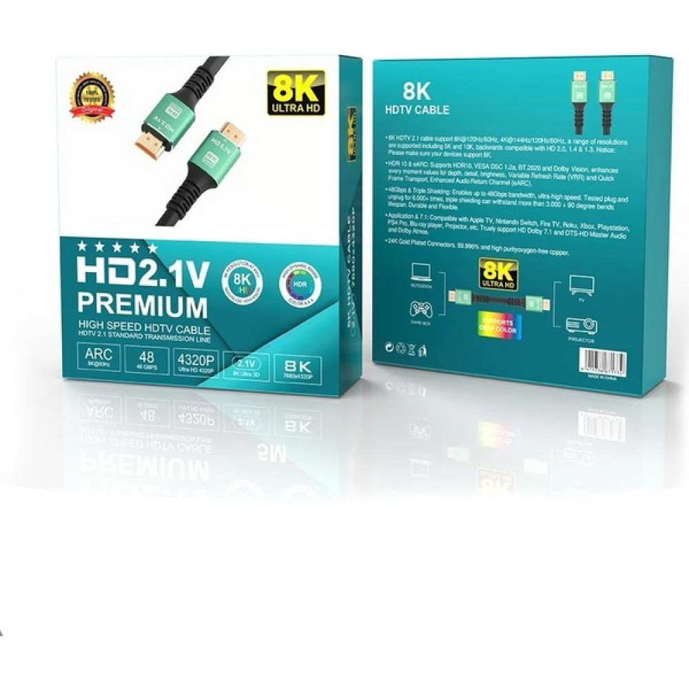 Wellbox 8k HDMI Kablo 7680X4320P 5 Metre 2.1V Görüntü Kablosu Fiyatı