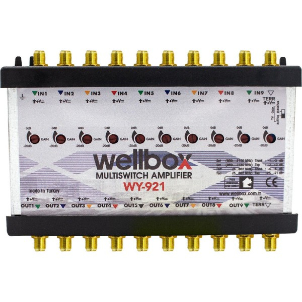 Wellbox 921G 9ıf+1rf 20DB Ayarlı Multiswitch Amplıfıer Oto Boyaları Fiyatı