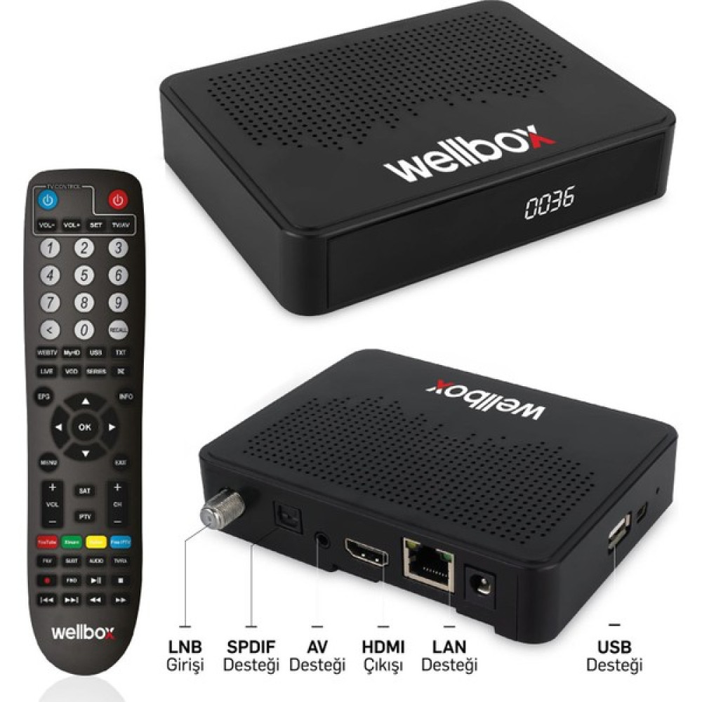 Wellbox Atom Plus-Hd Uydu Alıcı Uydu Alıcıları Fiyatı