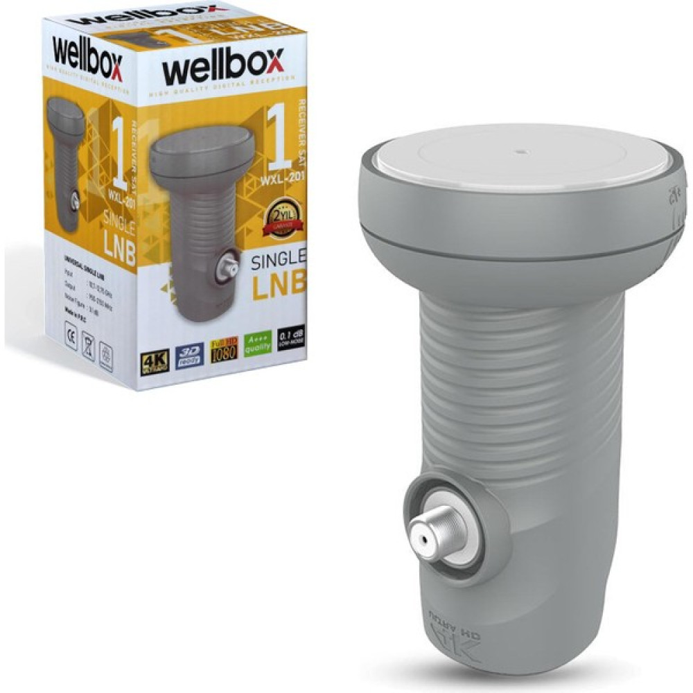 Wellbox Lnb Tekli (Sıngle) 0.1db 3D 4K Wellbox WXL-201 LNB ler Fiyatı