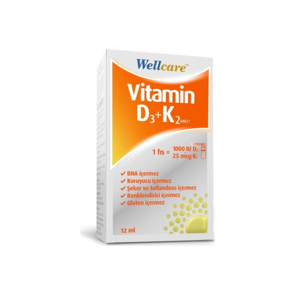 Wellcare D3k2 Oral Sprey 12 ml Sağlık / Diyet Fiyatı