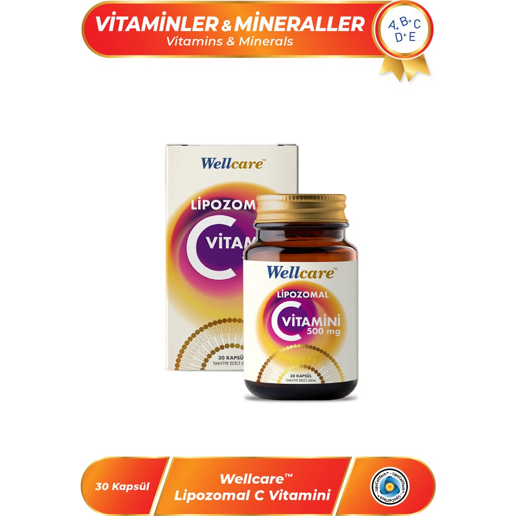 Wellcare Lipozomal Vitamin C 500 mg 30 Kapsül Sporcu Besini & Supplementler Fiyatı