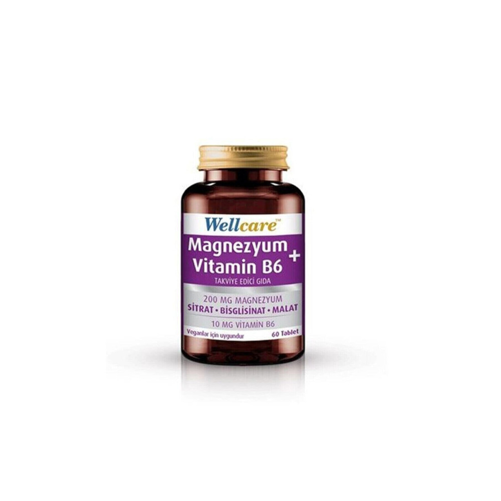 Wellcare Magnezyum Vitamin B6 Takviye Edici Gıda 60 Tablet Sağlık / Diyet Fiyatı