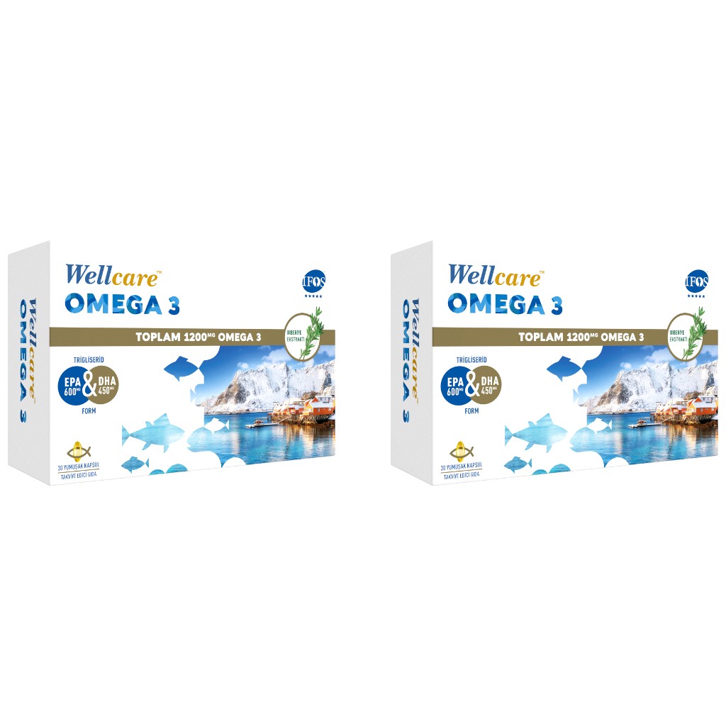 Wellcare Omega 3 Balık Yağı 1200 Mg 30 Kapsül 2 Kutu - Badem - Kakao Diğer Fiyatı