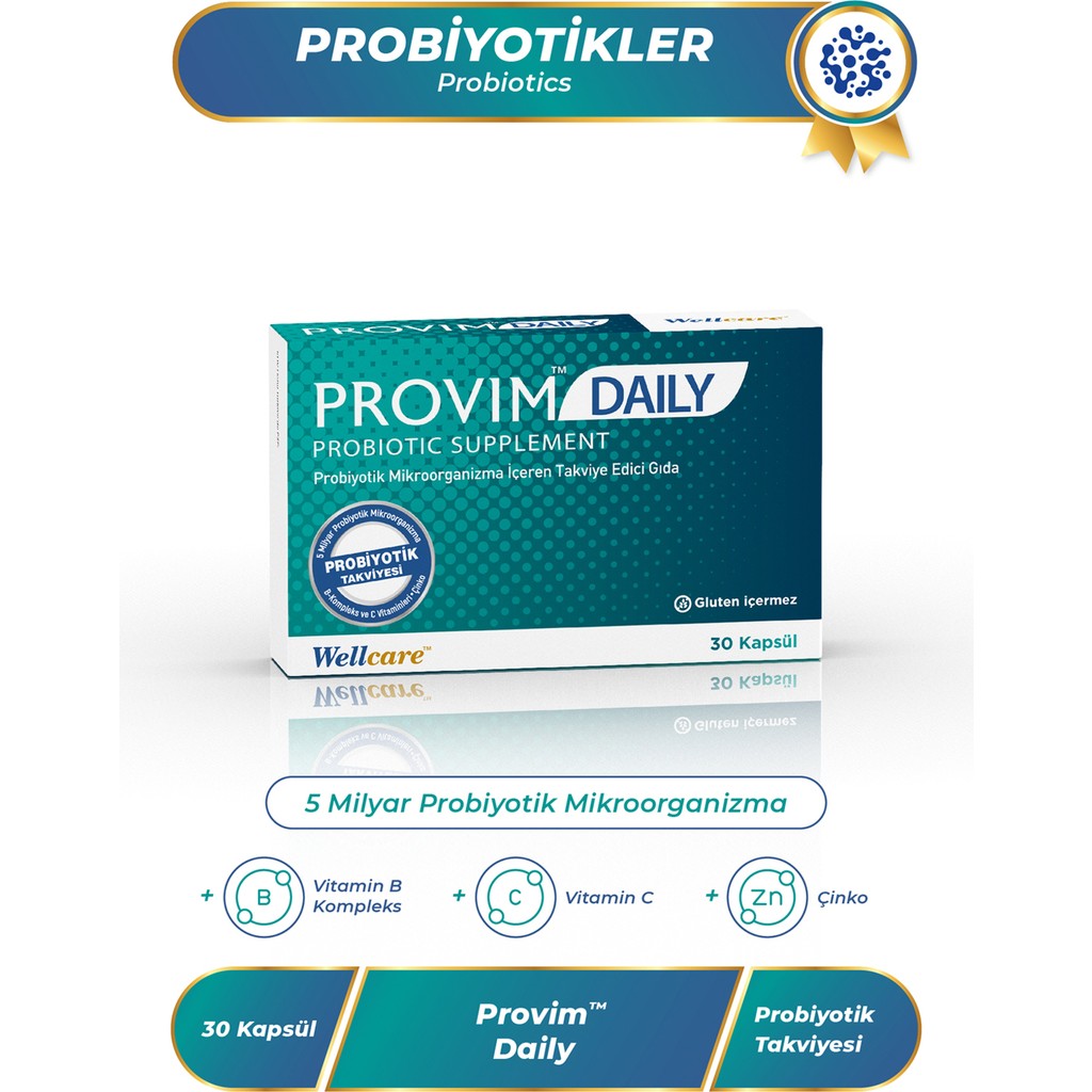 Wellcare Provim Günlük Probiyotik - 30 Kapsül Sporcu Besini & Supplementler Fiyatı