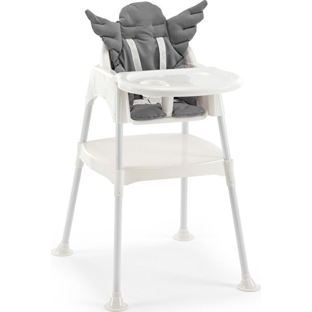WellGro Angel Çalışma Masalı Mama Sandalyesi - Mint Pedli - Gri Portatif Mama Sandalyesi Fiyatı