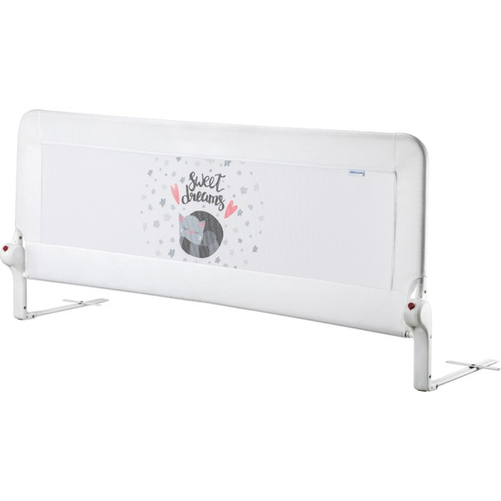 Wellgro Katlanır Yatak Bariyeri 150 cm Kedicik - Büyük Boy - Beyaz Bebek Yatak Bariyeri Fiyatı