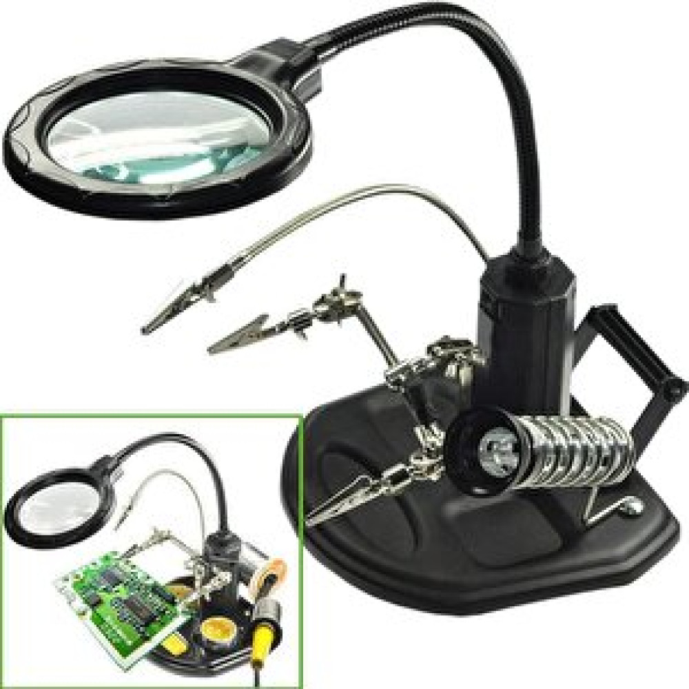 Wellhise Acn-129 Masa Üstü Ledli Mini Büyüteç Havya Stand Pcb Tutucu Elektrikli El Aletleri Fiyatı