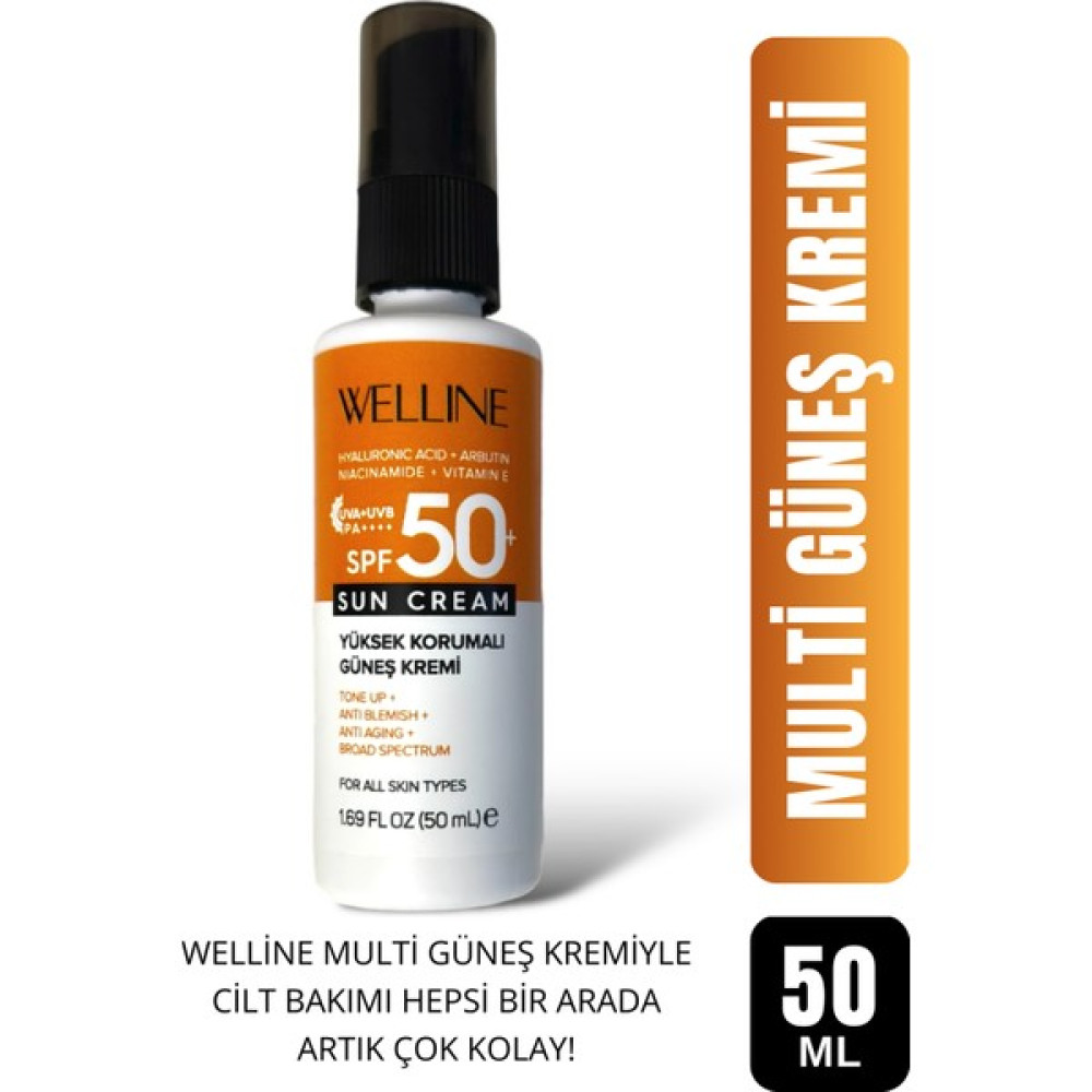 Welline Güneş Kremi Spf 50 Ton Eşitleyici Leke Karşıtı Yaşlanma Karşıtı Yüksek Korumalı Nemlendirici Losyon Güneş Kremleri ve Losyonları Fiyatı