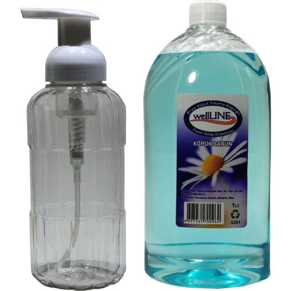 Wellline Köpük Sabun 1 Lt + 500 ml Köpük Yapıcı Pet Şişe Takım Sabunlar Fiyatı