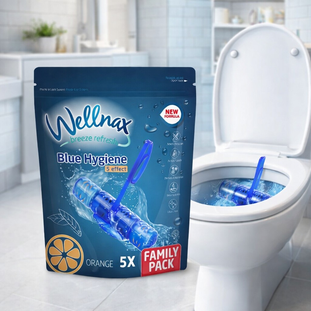 Wellnax Blue Hygiene Orange Tuvalet Temizleyici Klozet Blok 5’li Aile Paketi – Portakal Kokulu, 5 x 50 gr Deterjan ve Temizlik Ürünleri Fiyatı