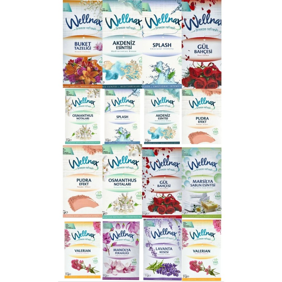 Wellnax Breeze Refresh 16 Adet Karışık Çok Amaçlı Askılı Koku Kesesi Dolap İçi Parfüm Özelliği Parfümler Fiyatı