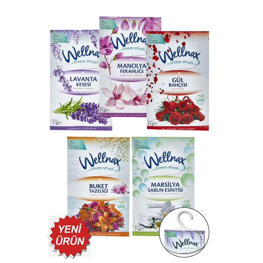 Wellnax breeze refresh Askılı Dolap Ve Çekmece Kokusu Karışık 5li Set Fma07263 Deterjan ve Temizlik Ürünleri Fiyatı