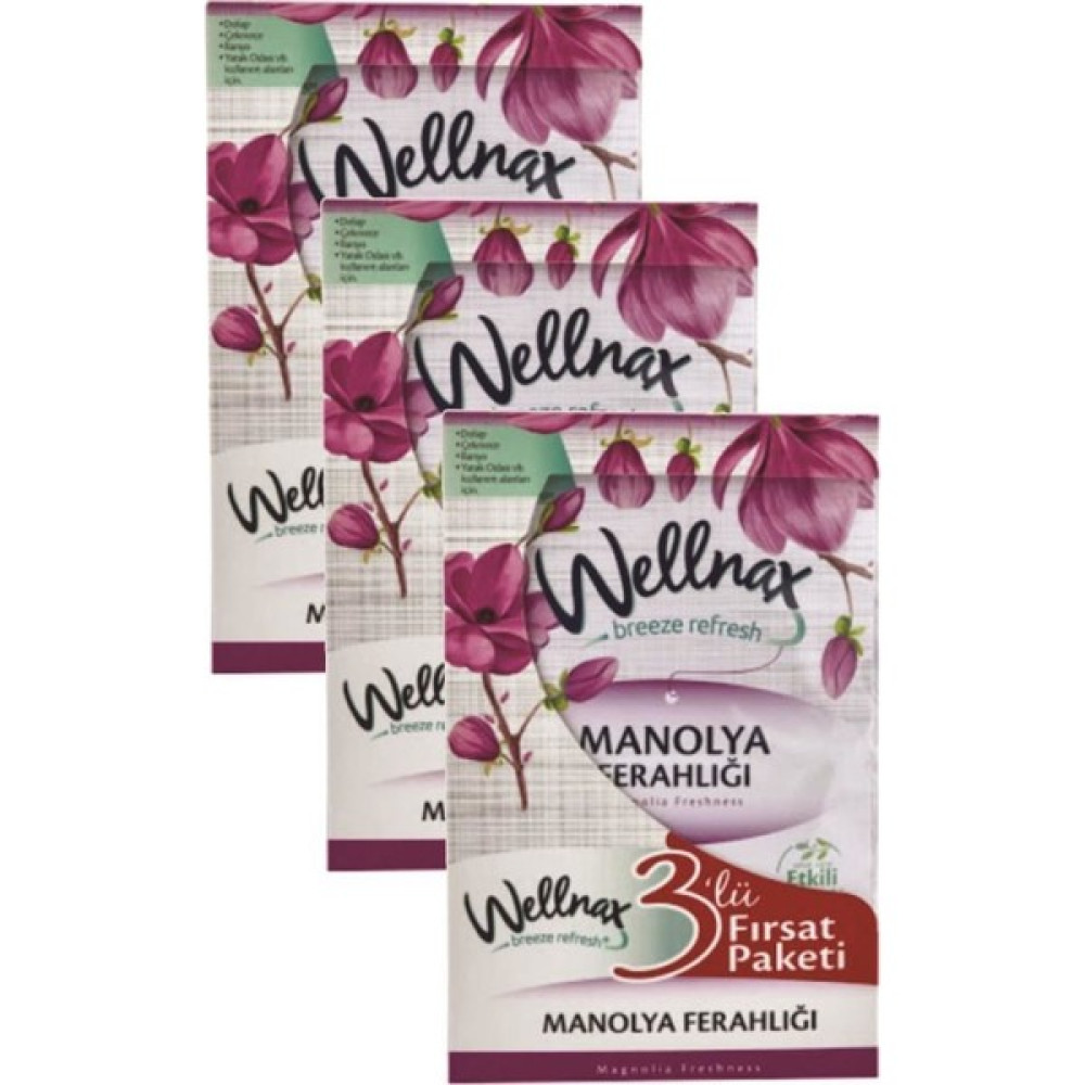 Wellnax Breeze Refresh Dolap ve Çekmece Kokusu Manolya Ferahlığı Kesesi X3 Oda Kokusu Fiyatı