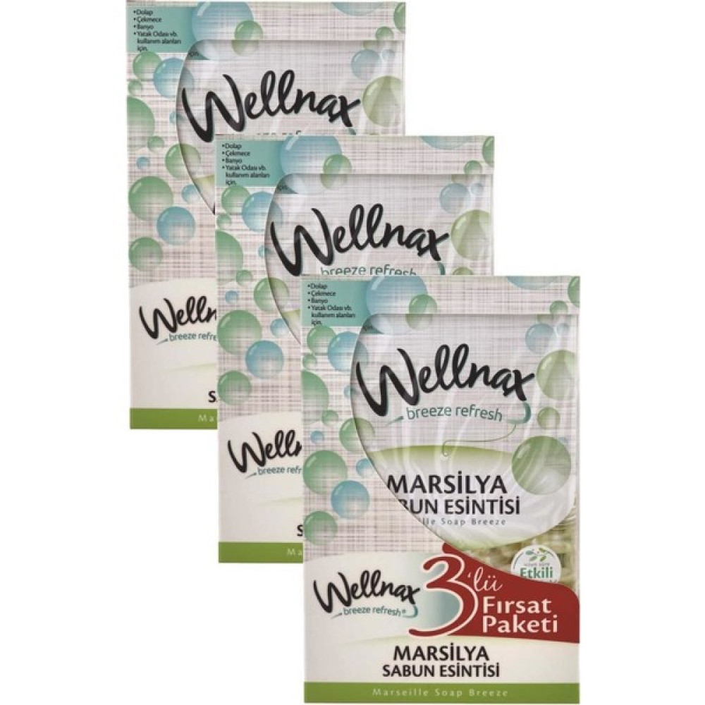 Wellnax Breeze Refresh Dolap ve Çekmece Kokusu Marsilya Sabun Esinti Kesesi X3 Oda Kokusu Fiyatı