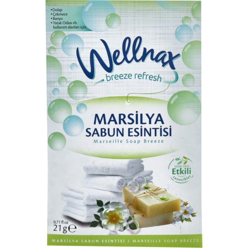 Wellnax Breeze Refresh Dolap ve Çekmece Kokusu Marsilya Sabun Esintisi x 2 Oda Kokusu Fiyatı
