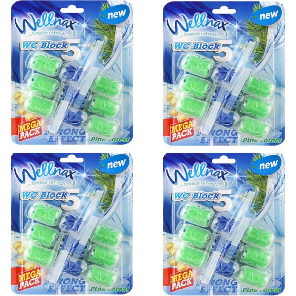 Wellnax Breeze Refresh Wc Klozet Blok Çam Esintisi 3'lü Mega Paket - Wc Klozet Bloğu Çam Kokulu 3'lü Mega Paket X4 Temizlik Malzemeleri Fiyatı