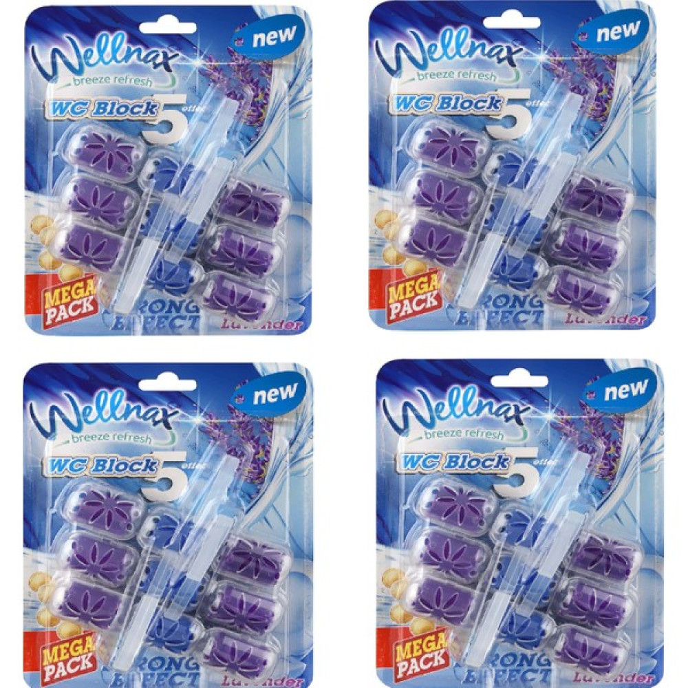 Wellnax Breeze Refresh Wc Klozet Blok Lavanta Tazeliği 3'lü Mega Paket - Wc Klozet Bloğu Lavanta Kokulu 3'lü Mega Paket X4 Temizlik Malzemeleri Fiyatı