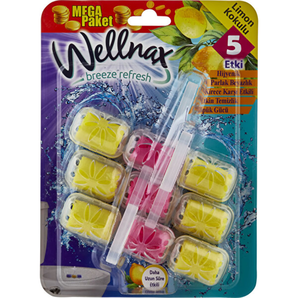 Wellnax Breeze Refresh Wc & Klozet Blok Limon Ferahlığı Mega Paket x1 Oda Kokusu Fiyatı