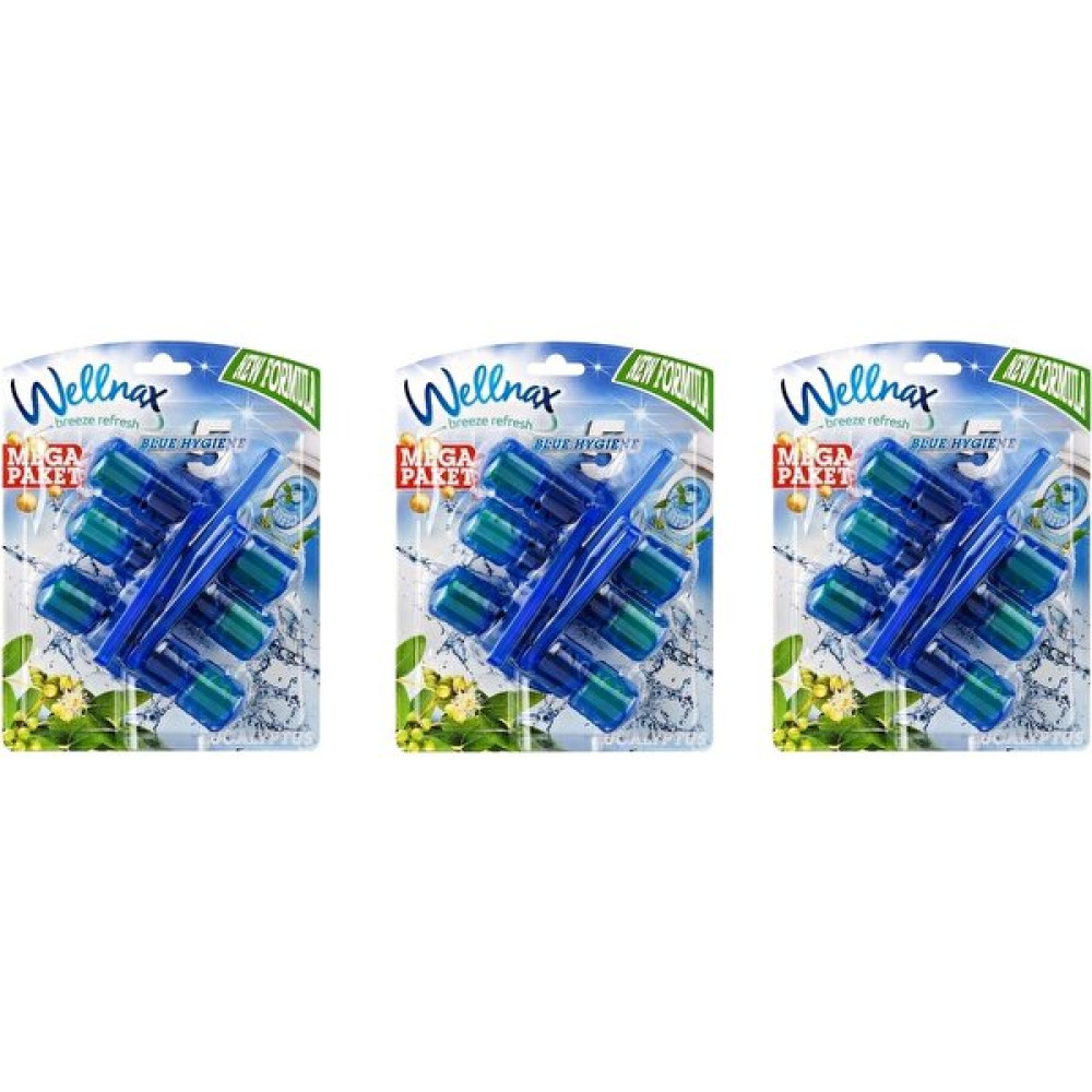 Wellnax Breeze Refresh Wc Klozet Blok Okaliptus Ferahlığı 3'lü Mavi Paket - Wc Klozet Bloğu Okaliptus 3'lü Mavi Paket X3 Temizlik Malzemeleri Fiyatı
