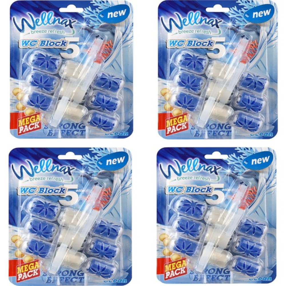 Wellnax Breeze Refresh Wc Klozet Blok Okyanus Tazeliği 3'lü Mega Paket - Wc Klozet Bloğu Okyanus Kokulu 3'lü Mega Paket X4 Temizlik Malzemeleri Fiyatı