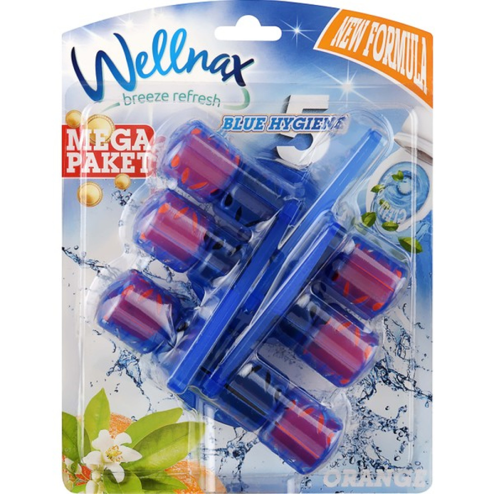 Wellnax Breeze Refresh Wc Klozet Blok Portakal Çiçeği 3'lü Mavi Paket - Wc Klozet Bloğu Portakal Kokulu 3'lü Mavi Paket X1 Temizlik Malzemeleri Fiyatı